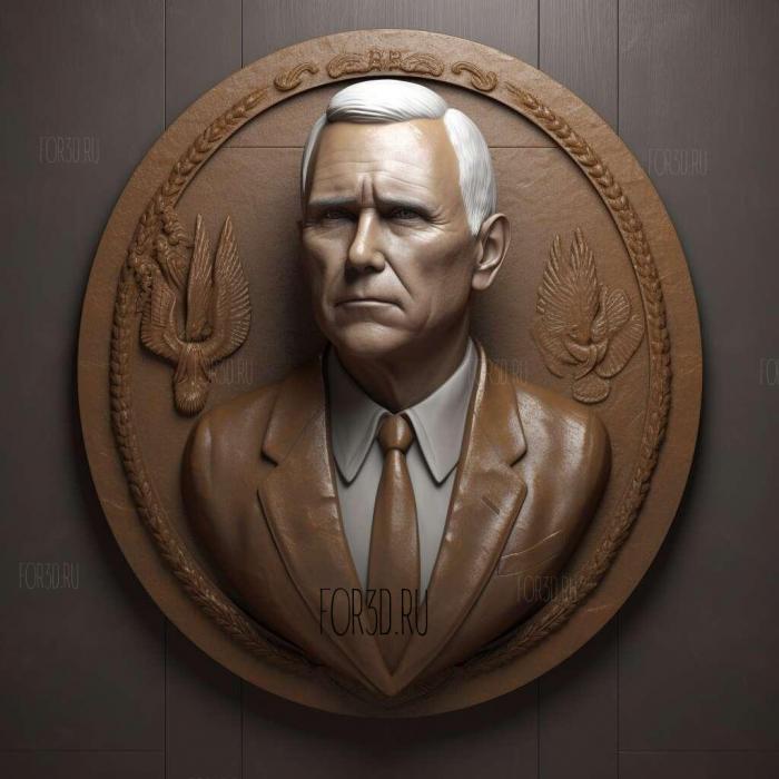 Mike Pence 3 stl model for CNC